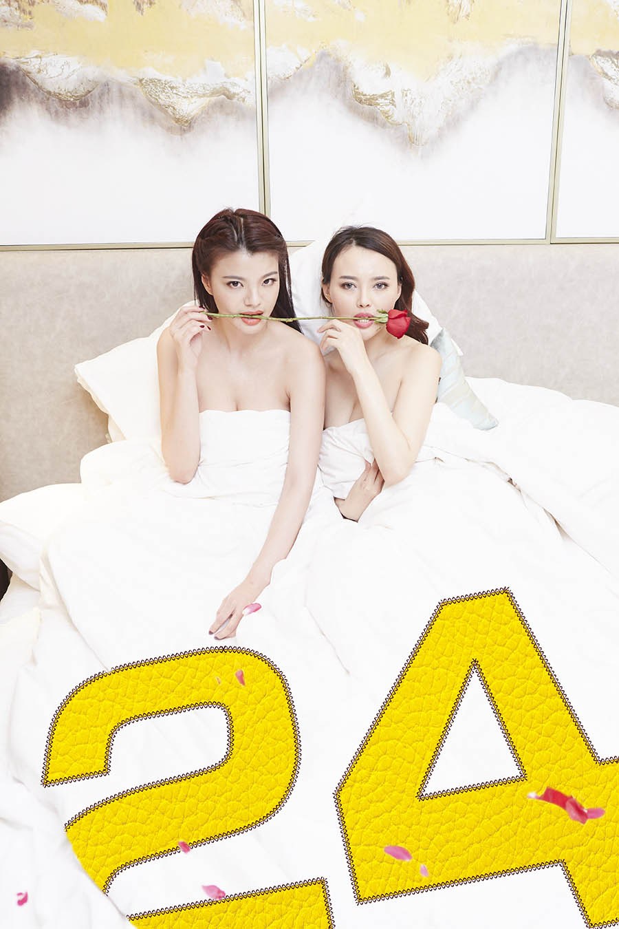 林佳陵杨梓艺几度诱惑闺房同枕写真(3)