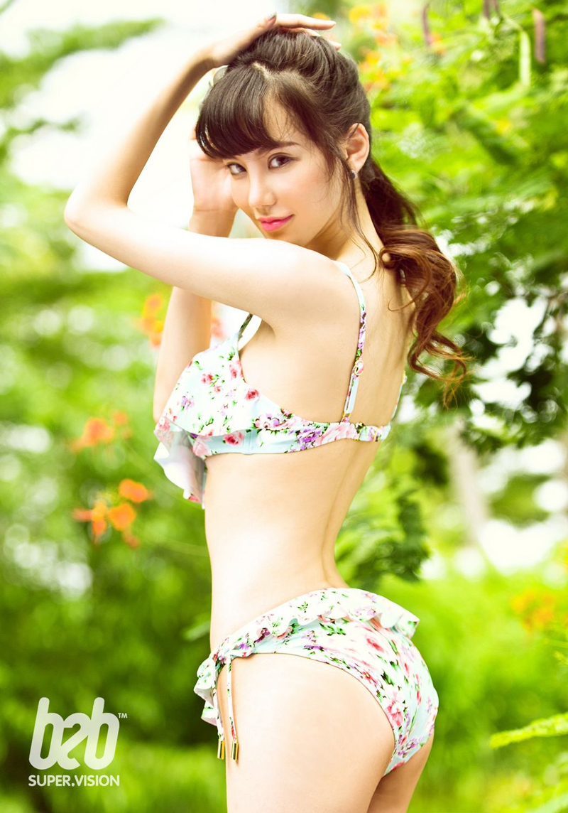 叶梓萱少女系泳装春色花香气息(4)