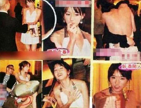 自摸丰胸，吮吸手指，扶墙走，女神林志玲醉酒后丑态大曝光(3)