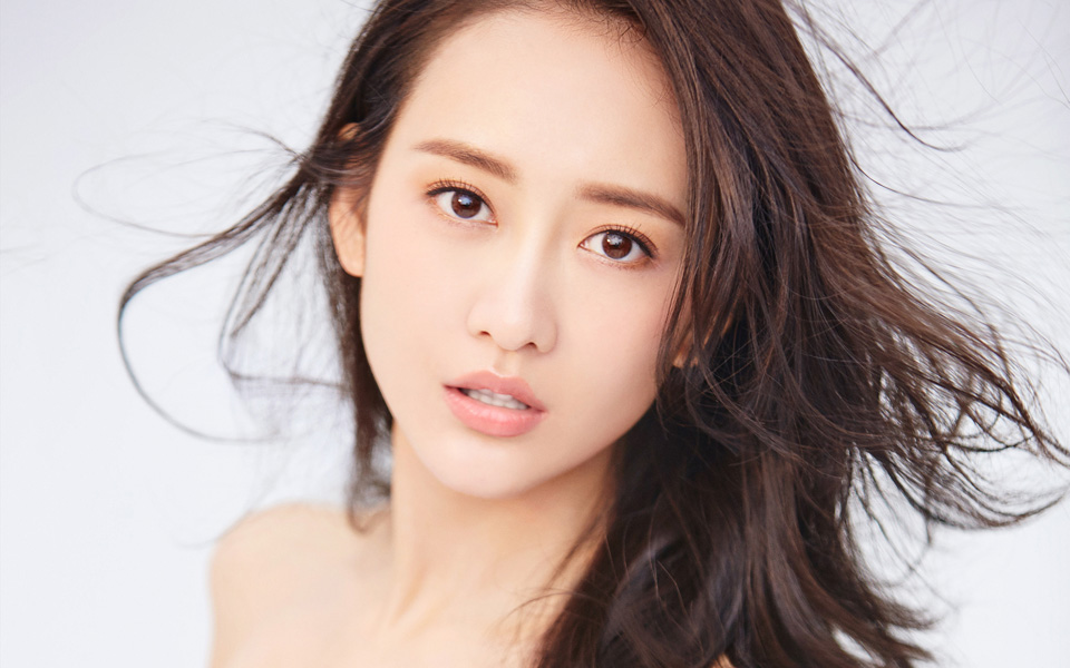 王鸥淡蓝色裙子清新女神唯美写真(3)