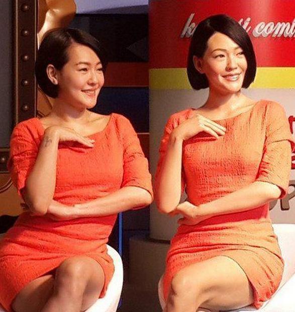 女星本尊与蜡像合影，有人美艳似姐妹花，有人却丑到没朋友(10)