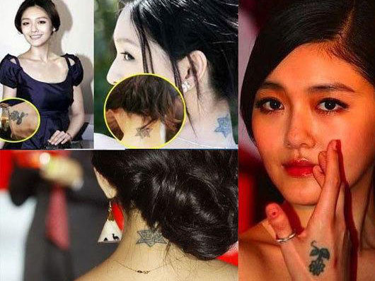 窦靖童再添死亡风纹身！扒扒娱乐圈纹身上瘾的10大明星(8)
