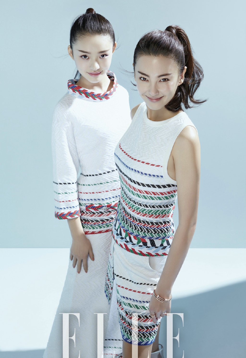 星女郎张雨绮、林允演绎ELLE 2月上封面大片(2)