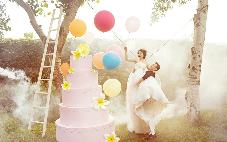 陈紫函戴向宇婚纱照气质甜美幸福感十足(4)