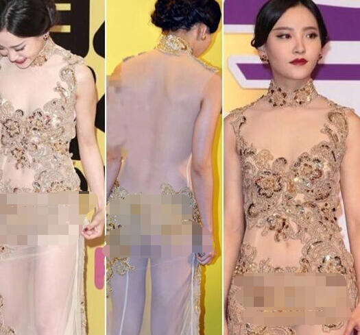 辣眼睛!扒扒衣着暴露要打马赛克的10大女星(8)