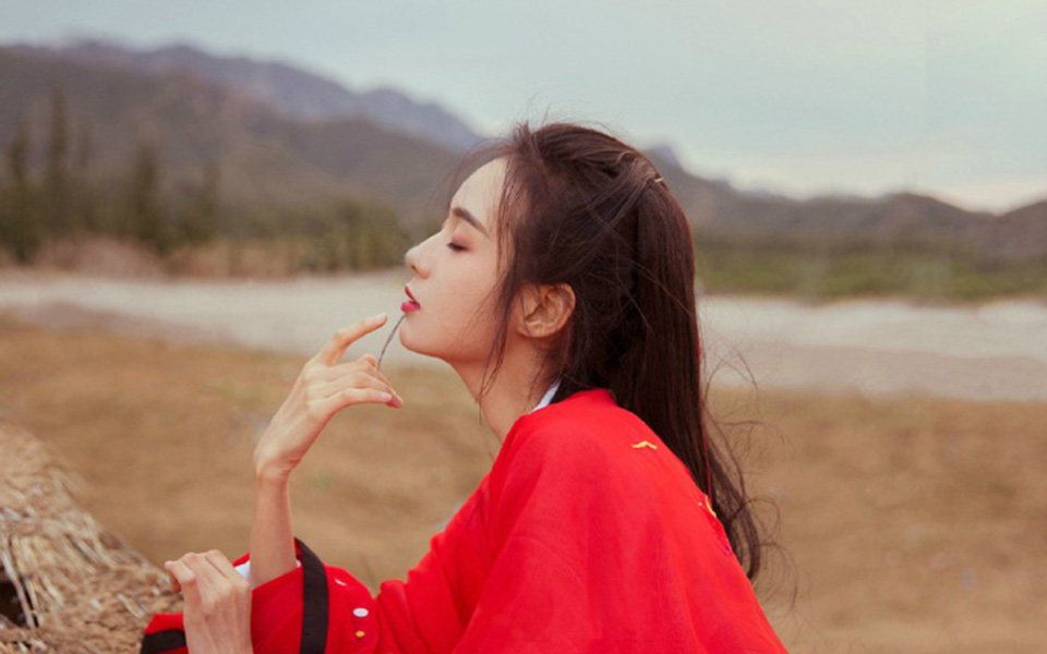 郑合惠子红色迷人着装神似才彩霞仙子(6)
