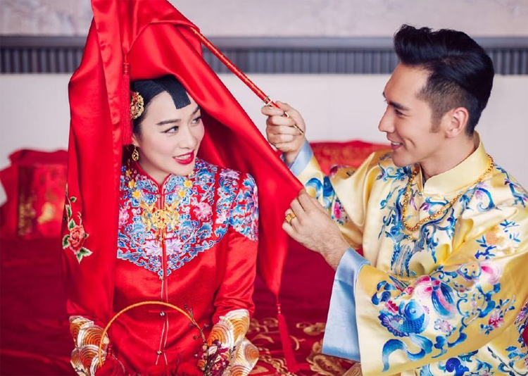 钟丽缇张伦硕中式礼服曝光(5)